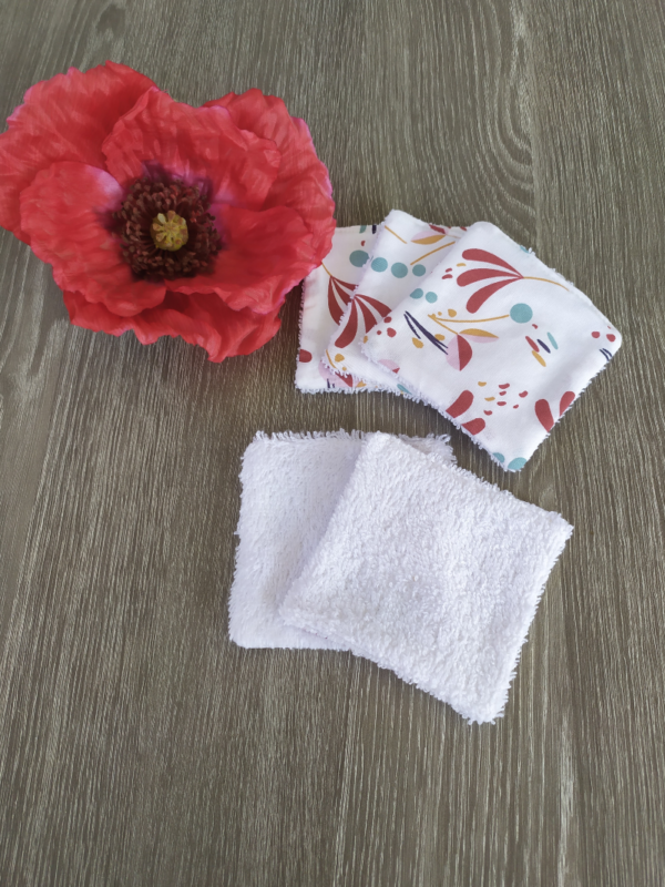 DAPHNE-LOT DE 5-FEUILLAGE ROUGE-EPONGE BLANC-2