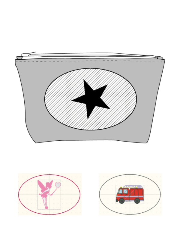 trousse trefle motif cde perso