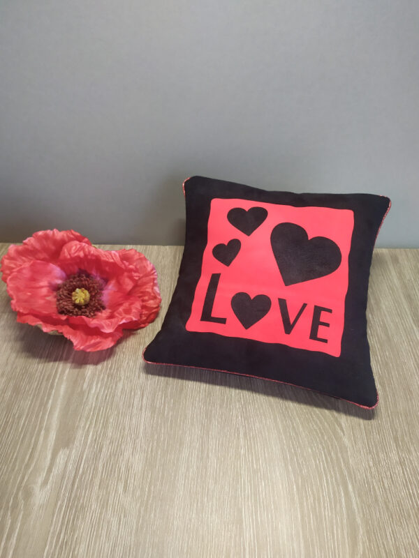 ST VALENTIN-MINI COUSSIN-LOVE-VELOURS