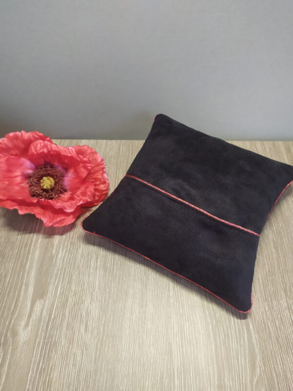 ST VALENTIN-MINI COUSSIN-LOVE VELOURS-DOS
