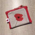 COQUELICOT FOND LIN-ROUGE